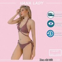 Bikini 2 mảnh sexy cao cấp, đồ tắm đi biển quyến rũ quần lọt khe gợi cảm họa tiết thổ cẩm siêu xinh BN119  New