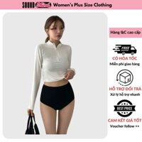 Bikini 3 mảnh đi biến Sao Ocean, đồ bơi nữ quần cạp cao kèm áo khoác 2025 - B3M144