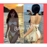 Bikini áo tắm 2 mảnh bản ngang quần rút dây lọt nhỏ siêu xinh hình thật shop chup( sẵn hà
