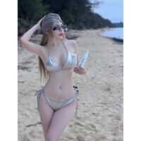 Bikini áo tắm hai mảnh màu nhủ siêu sang hàng cao cấp full màu ( sẵn  hàng )