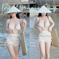 Bikini basic đi biển quần rút dây mẫu mới- Bikini sexy thun gân nhật siêu đẹp- ChocomyShop