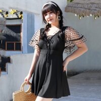 Bikini Bigsize Liền thân Đồ Bơi Nữ Dạng Váy Oversize Có Mút Ngực Quần Kèm Theo Mẫu Mới Nâng Ngực Che Bụng 1663 B-15.1