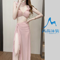 Bikini bikini Gợi Cảm Đồ Bơi Nữ Chia Ba Mảnh Hàn Quốc Mùa Xuân Nóng Kỳ Nghỉ Đi Biển Màu Hồng Đồ Bơi Nữ❤12.25❤