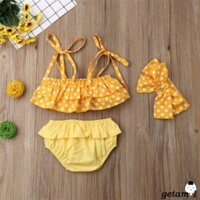 Bikini chấm bi vàng kèm tuban