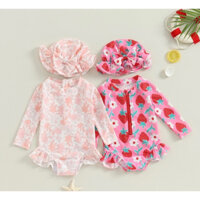 Bikini dài tay hoạ tiết cho bé