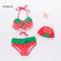 Bikini dâu tây, đồ bơi 3 mảnh dễ thương - MT88.30 - Sz 6