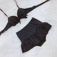 Bikini đen váy đuôi cá