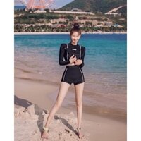 Bikini đi biển, bộ bơi 2 mảnh kín đáo tay dài