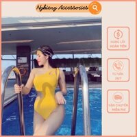 Bikini đi biển liền thân cắt eo, bikini 1 mảnh, đồ bơi nâng ngực, che bụng