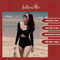 Bikini đồ bơi 1 mảnh thân liền khoét bụng tay dài bikiniMe R70 (hình + video thật)