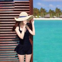 Bikini, Đồ bơi đi biển 1 mảnh Cột Dây Cổ Váy Xòe - HG0003