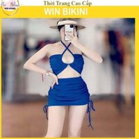 Bikini, Đồ Bơi Đi Biển Hai Mảnh Áo Buộc Dây Quần Rút Hai Bên Hông Rẻ Đẹp Bikini-A03