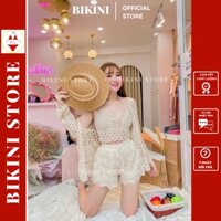 Bikini, Đồ Bơi Đi Biển Nữ 2 Mảnh Len Móc Kèm Áo Choàng M84 |Bikini Official 2022