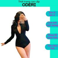 Bikini, Đồ Bơi Đi Biển Tay Dài Đen Khóa Kéo Secxy  TAM GIÁC ODERI 708