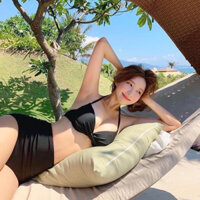 Bikini . Đồ bơi nữ 2 mảnh mút gọng nâng , quần nhún che bụng