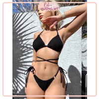 Bikini Đồ Bơi Sexy Thun Gân Dây Cột Quảng Châu Cao Cấp Hàng Sẵn