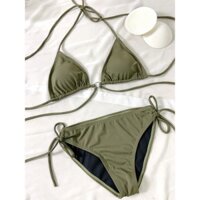Bikini Đồ bơi tam giác khoen tròn quần buộc dây siêu đẹp