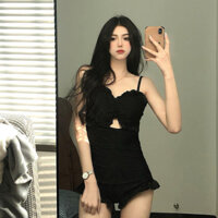 Bikini hai dây liền kín đáo , đồ bơi nữ kín đáo