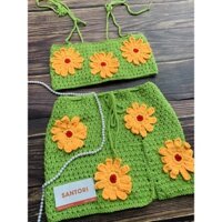bikini len đan móc đi biển ( ảnh thật Santori Shop)
