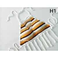 Bikini len móc phối màu