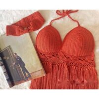 Bikini len móc tặng áo lưới