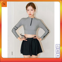 BIKINI NES Bộ Bikini đồ bơi nữ đi biển 2 mảnh crop-top mix chân váy, ÁO TẮM BIỂN Đồ bơi nữ NS007