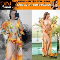 Bikini Nữ 2 Mảnh Khăn Choàng Khoác Ngoài Đồ Bơi Nữ Bin Sports BHV143