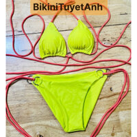 BikiniTuyetanh áo tắm hai mảnh xanh phối dây sang chảnh đẹp lạ