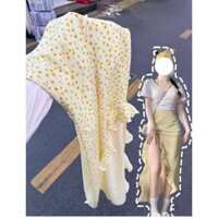 Bilianqian Váy Hoa Nữ Váy Không Đều Bao Da Thịt Người Nhỏ Mặc Chia Hông Váy 3.16