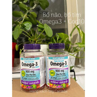 [Bill Canada ảnh cuối] Dầu cá Omega 3 Webber Naturals Triple Strength 900mg CoQ10 80 viên