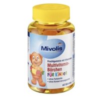 [Bill Đức] Kẹo Gấu Vitamin tổng hợp Mivolis nội địa Đức, hộp 60 gấu