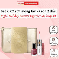 [BILL ĐỨC, SHIP HỎA TỐC] Set KIKO - Son KIKO UNLIMITED DOUBLE TOUCH 103 & 120, Sơn móng tay bền màu, Túi đựng đồ make up