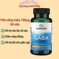 (Bill hãng) Viên uống bổ não, giảm căng thẳng, hỗ trợ giấc ngủ Gaba 750mg Swanson