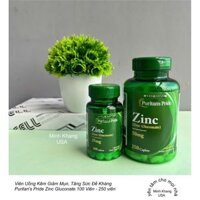 (BILL HÃNG)Viên Uống Kẽm Giảm Mụn, Tăng Sức Đề Kháng Puritan's Pride Zinc Gluconate