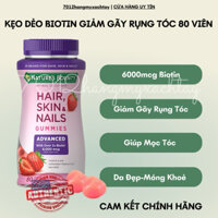 [BILL MỸ-HOẢ TỐC] Kẹo dẻo đẹp da móng tóc Nature bounty Hair Skin Nails x2 Biotin gấp đôi lượng biotin (kèm ảnh thật)