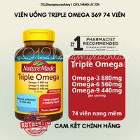 [BILL MỸ-HOẢ TỐC] Viên uống Nature Made Triple Omega 3-6-9 (kèm ảnh shop chụp)