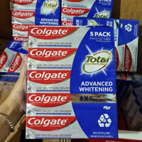 [Bill Mỹ] Set 5 cây Kem Đánh Răng Trắng Răng Colgate Total Advanced Whitening 181gx 5 cây