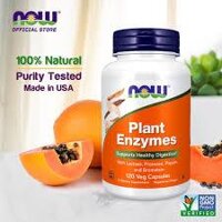 Bill Mỹ - Viên uống NOW Supplements Plant Enzymes with Lactase, Protease, Papain and Bromelain
