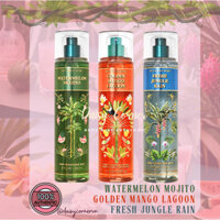 [🇺🇸Bill Mỹ] Xịt thơm toàn thân body mist Bath and Body Works BBW - Fresh Jungle Rain - Watermelon Mojito - Mango Lagoon