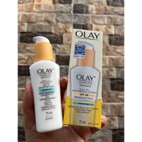 [Bill Úc] Kem duỡng ẩm chống nắng Olay Complete Daily Defense All Day Moisturizer SPF 30 Sensitive Skin 75ml