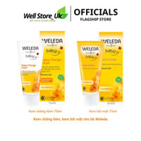 Bill UK - Kem chống hăm, dưỡng ẩm da mặt Weleda Baby & Child Nappy Change Cream 75ml, Calendula Face Cream 50ml