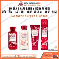 [Bill US] Japanese Cherry Blossom| Bộ sản phẩm sữa tắm, dưỡng thể, xịt thơm (body mist) Bath and Body Works (BBW)