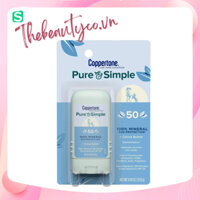 (Bill US) Thanh lăn chống nắng Coppertone Pure and Simple Sunscreen Stick SPF 50