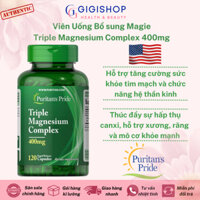 [Bill US] Viên Uống Bổ Sung MagiePuritan's Pride Triple Magnesium Complex 400mg 120 viên - Giúp Chắc Xương Khớp