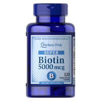 [Bill US] Viên Uống Mọc Tóc, Chống Rụng Tóc Super Biotin 5000mcg 100 viên Puritan's Pride