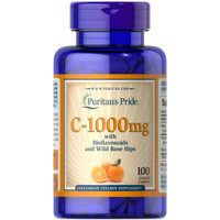 [Bill US] Vitamin C Puritan's Pride 1000 mg with Bioflavonoids & Rose Hips Của Mỹ Tăng Sức Đề Kháng Hộp 100 Viên