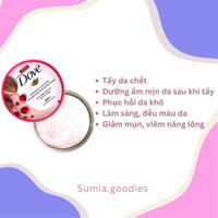 (Bill US - Xả kho) Tẩy da chết toàn thân bản Mỹ Dove Exfoliating Body Scrub lựu, sữa gạo 298gr