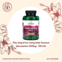 [BILL USA] Viên uống hỗ trợ xương khớp Swanson Glucosamine 1500mg - 100 viên