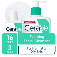 [BILL US/ẢNH CUỐI] Sữa Rửa Mặt CeraVe Foaming Face Wash with Hyaluronic Acid 473ML