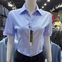 Billy Tomei C165 Trắng Nữ Cổ Chữ V Áo Sơ Mi Tay Ngắn Sợi Tre Không Viền Phỏng Vấn Công Sở Quần Áo Làm Việc Mặc Chuyên Nghiệp / Cola 3.22